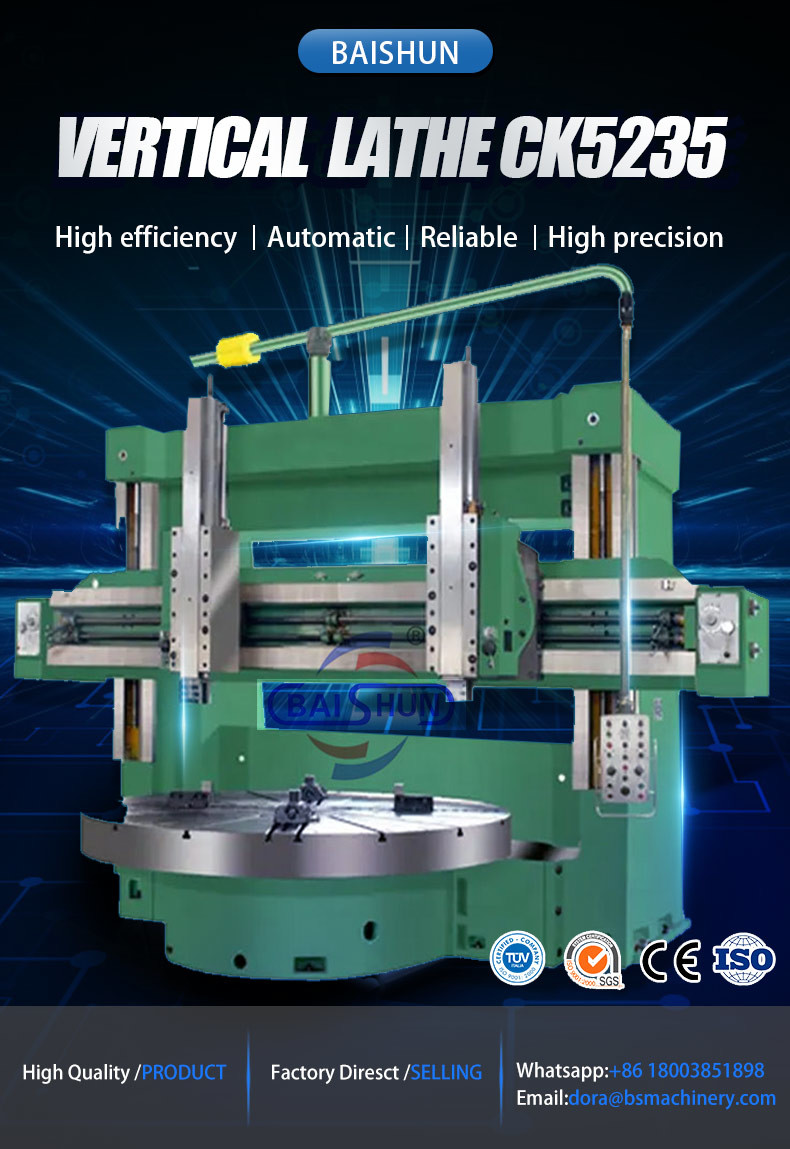 Pentagonal Tool Post Cnc Vertical Turning Lathe For Dics Metal Cutting Turning Diameter 3500mm With Ce