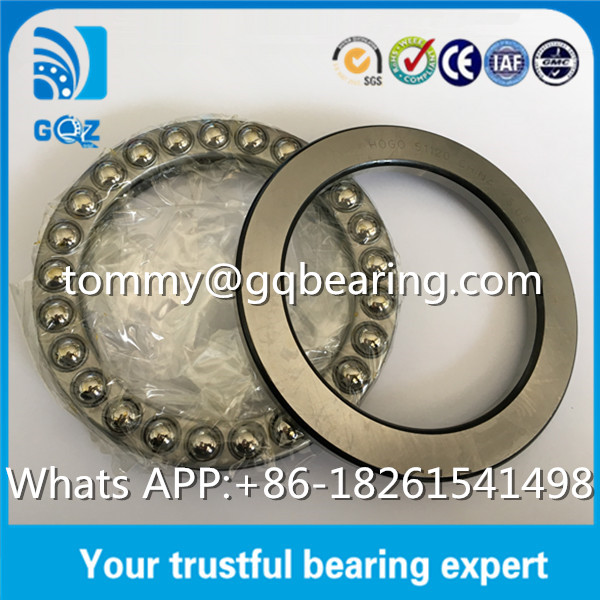 Chrome Steel 25 Balls Thrust Ball Bearing 51120 Good Performance 100*135*25mm