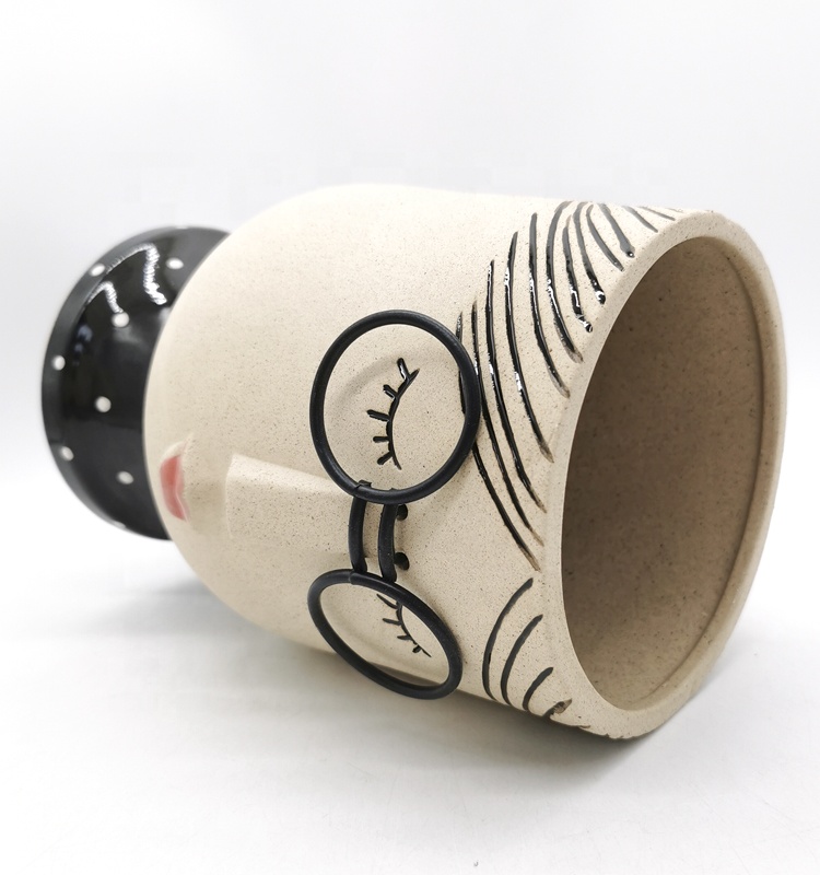 Porcelain Ceramic Plant Pots For Succulents Lovely Instagram 3D Unique LADY Shaped
