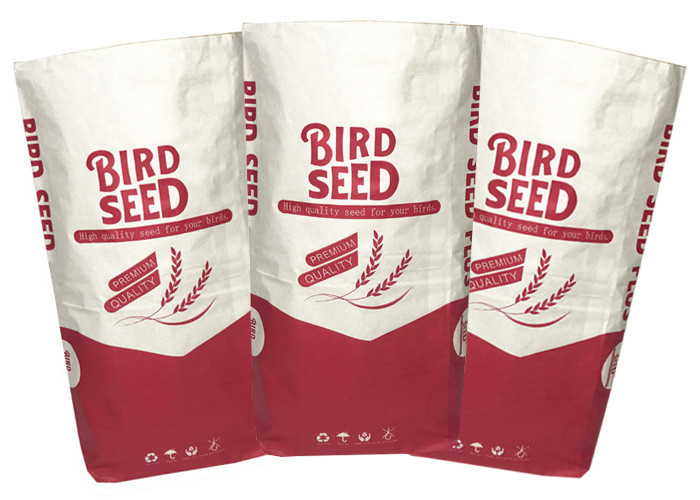 15kg Potato Starch Paper Sack Recycled Paper Bag For Flour Rice Seasoning Powder