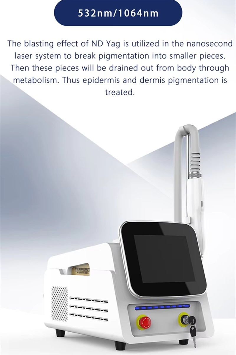 Picosecond Nd Yag Laser Machine For Freckles Removal Eyebrow Removal