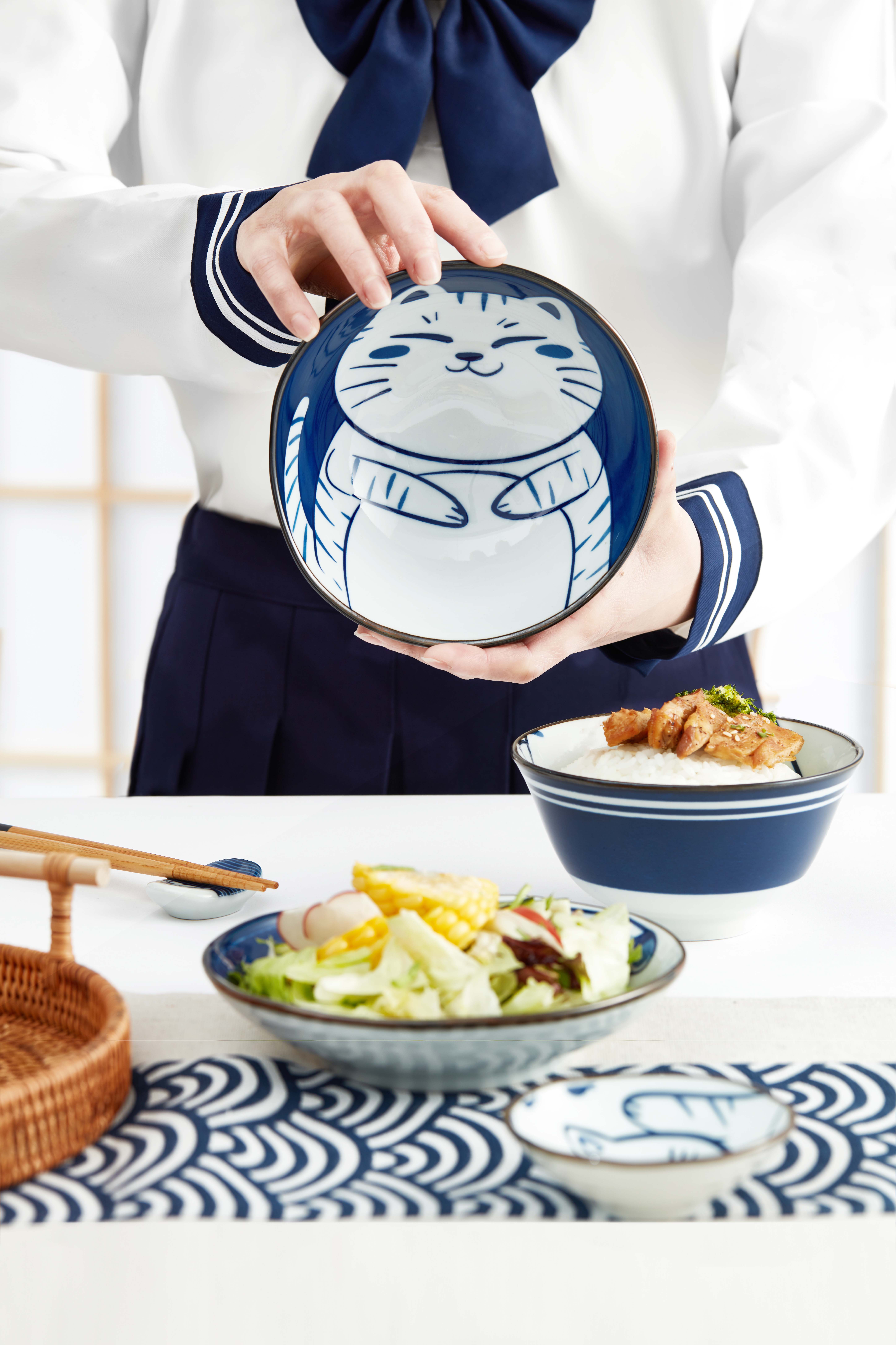 Ready To Ship In Stock Cat Ceramic Plate Tableware Flat Plate Dinner Plate Ceramic Pottery Dinnerware Sets