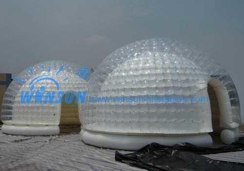 Beautiful Clear Inflatable Bubble Tent , 6m Diameter Blow Up Dome Tent