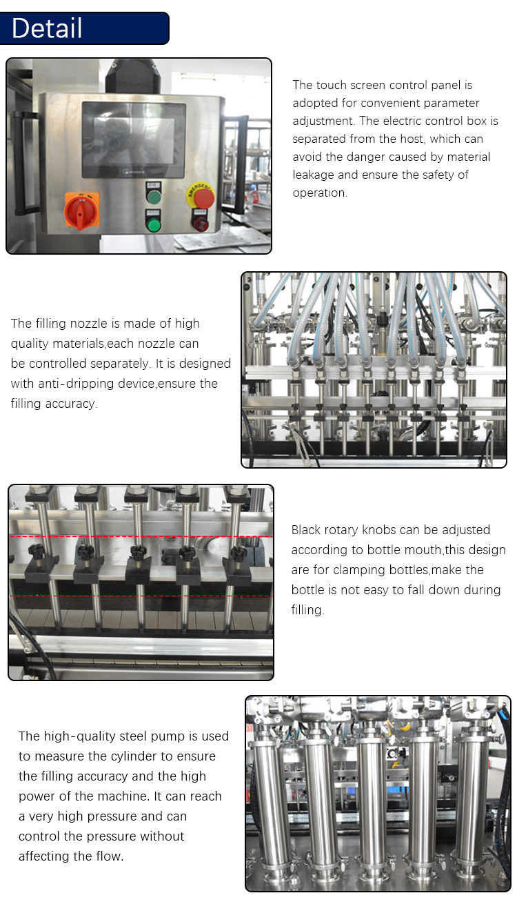 Electric Driven Automatic Liquor Vinegar Liquid Filling Machine for Chemical Industry
