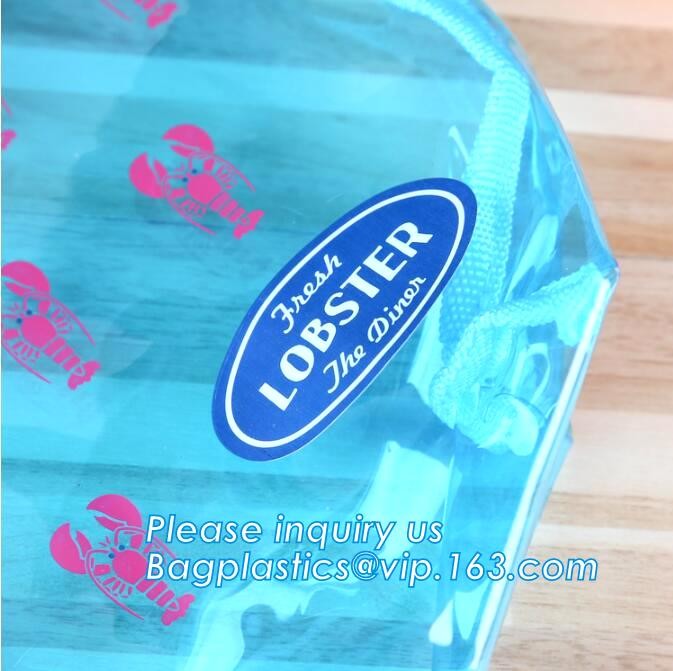 Backpack Slider Zipper Bags / Vase Drawstring Bag Waterproof PVC Header