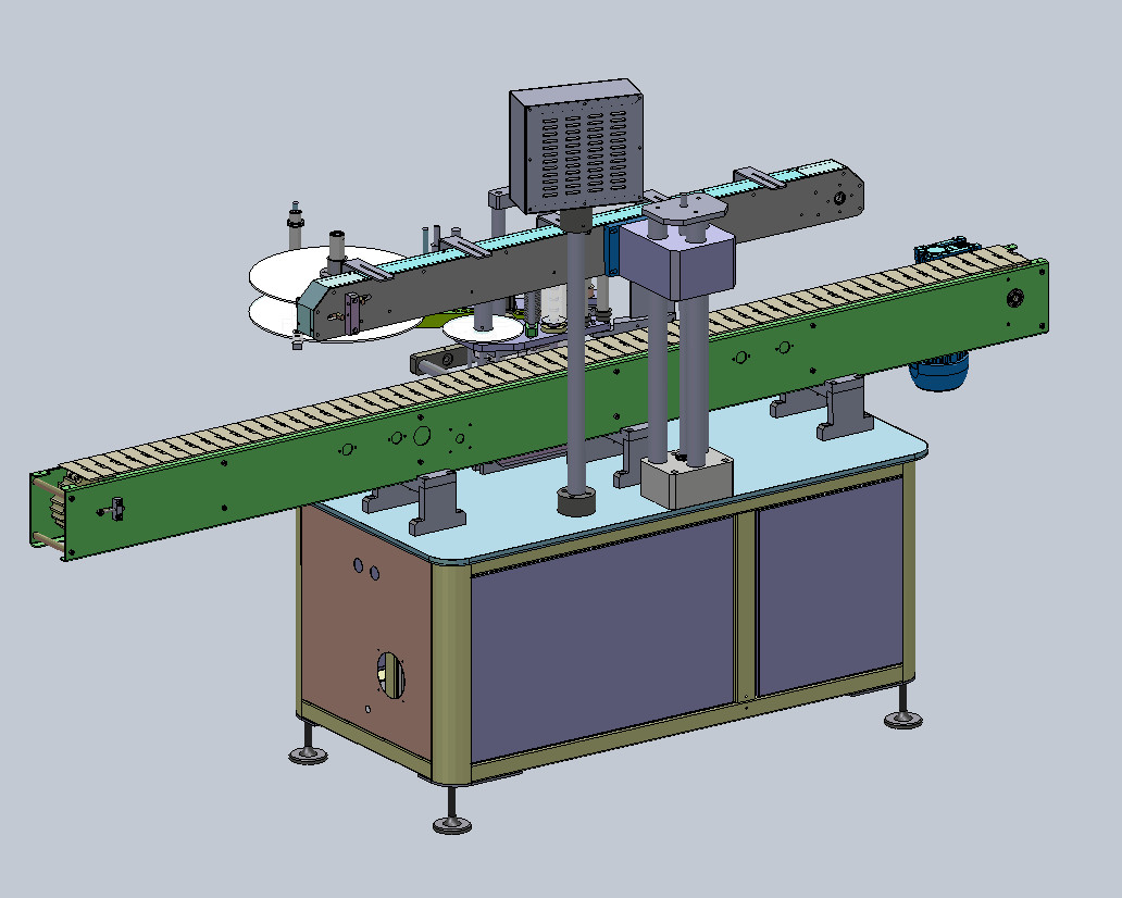 ODM Jerry Can Industrial Bottle Labeling Machine PET Round Bottle Label Applicator 1100W