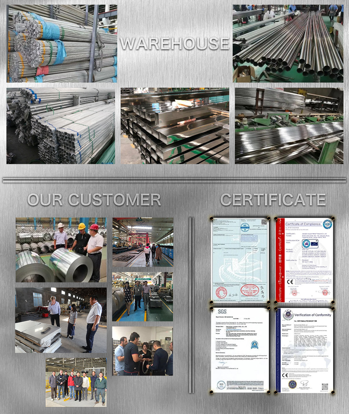 Cold Rolled Stainless Steel Pipe Tube 304 316 316L 309S 310S For Boiler System