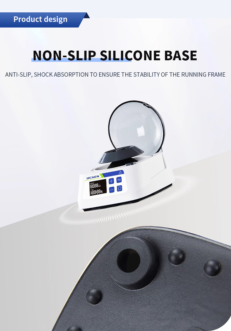 High Speed Mini Centrifuge with Adaptive Rotor 8*2ml / 1.5ml / 0.5ml / 0.2ml Capacity