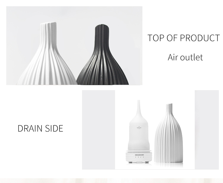 Hot Selling 120ml Elegant Home Quiet Oil Diffuser Ceramic Aroma Scented Fragrance Diffuser Ultrasonic Ceramic Aroma Diffuser
