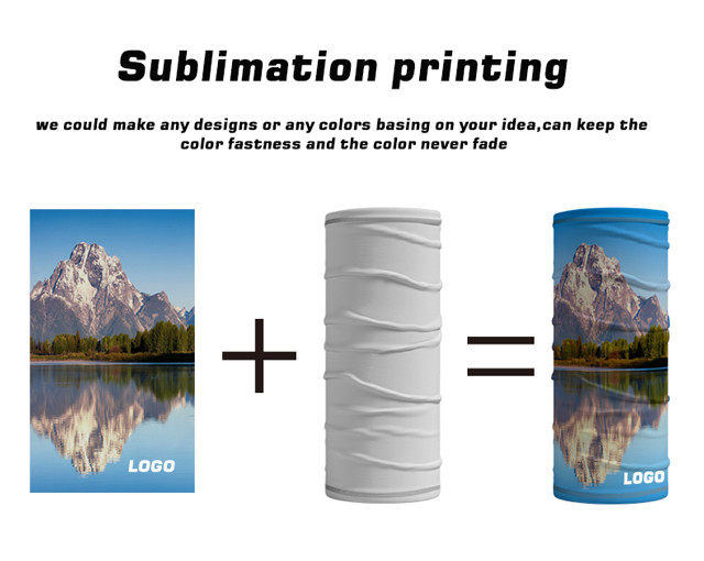 Custom Sublimation Printed Bandana Buff Headwear Seamless Tube Bandana