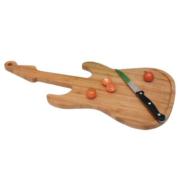 Household 8.6 X 0.6 X 19.4 Inches Bamboo Kitchen Cutting Boards Guitar Shape
