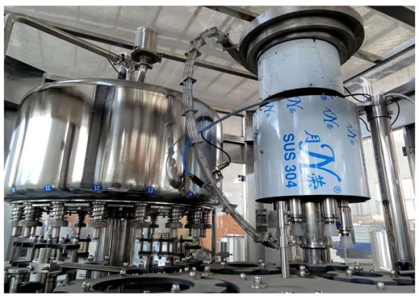 6.68kw Purified Milk Glass Bottle Filling And Capping 2-In-1 Machine For Small