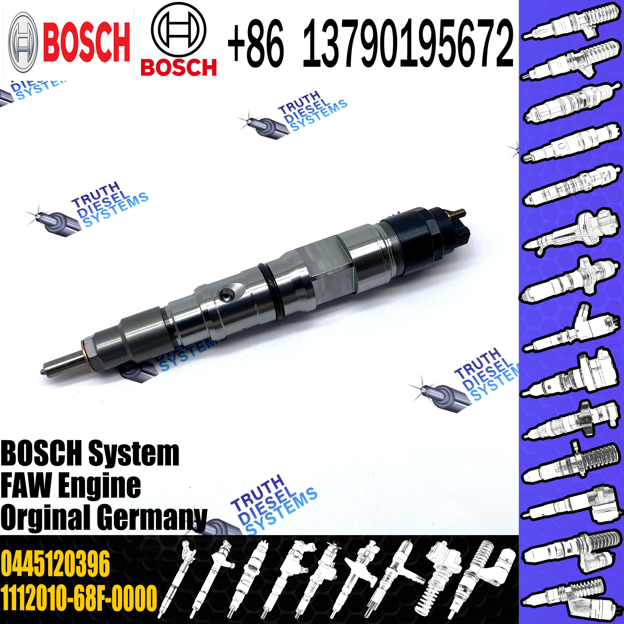 High Quality Diesel Injector 0445120396 Common Rail Disesl Injector 0445120396