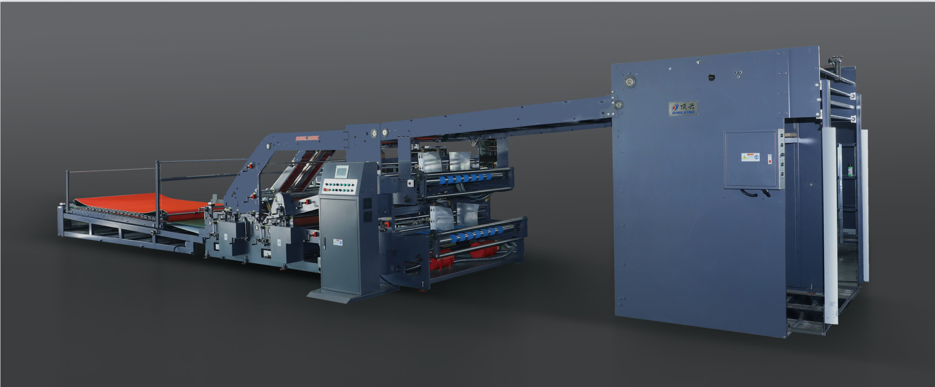 5 Layers Grey Paperboards Auto Flute Laminator Machine With Litho Paper Feeder