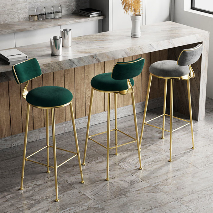 Kitchen Bar Stools High Rebound Sponge Filling Counter Height Chairs