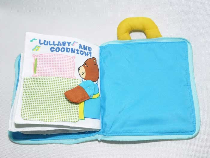 Plush 3D Early Education Books 20x25cm For Baby