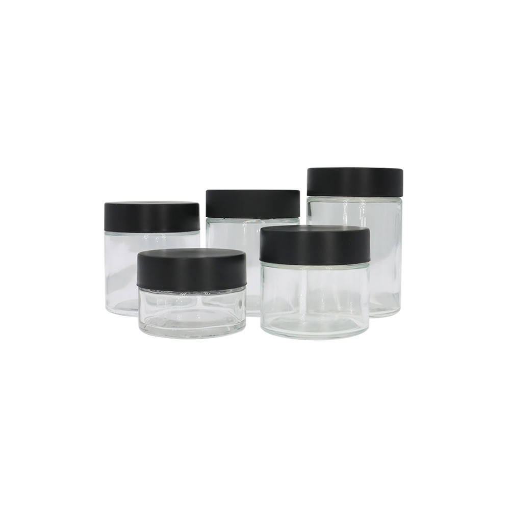 Stylish 60mm Diameter Glass Storage Jars With Smooth Cap And Kid Resistant Child Lock Certificate