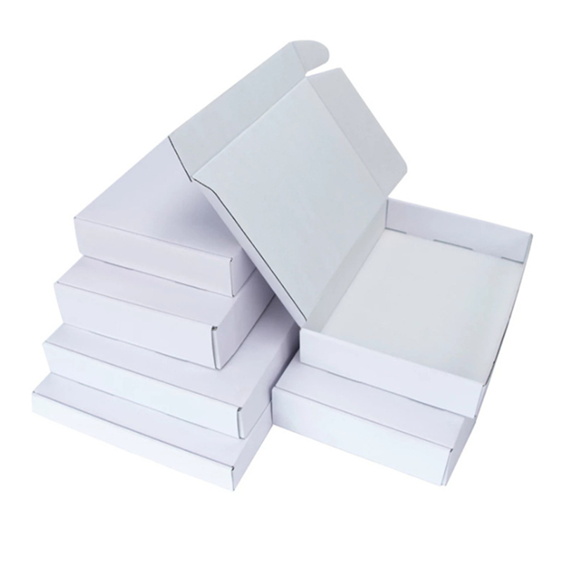 Matte White Rigid Corrugated Cardboard Bulk Mailer Boxes Custom 15x15x5