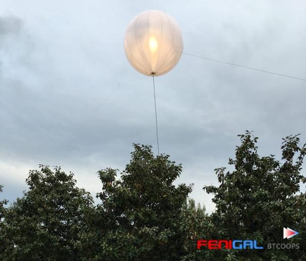 LED Ellipse Film Lighting Balloon 1200W Inflatable Suspension Balloon For