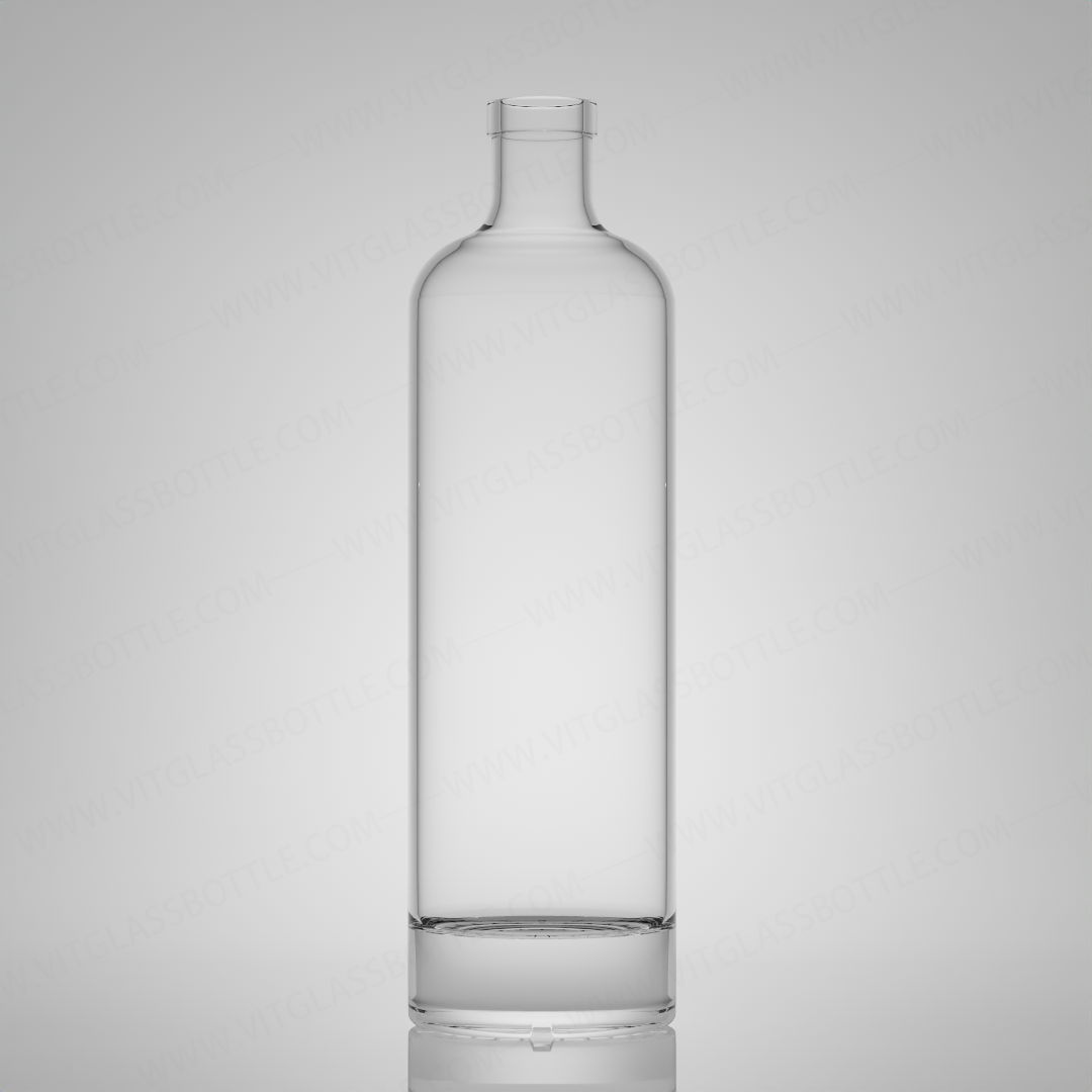 Body Material Glass 750ml Super Flint Rum Vodka Whisky Tequila Gin Bottle with Cork