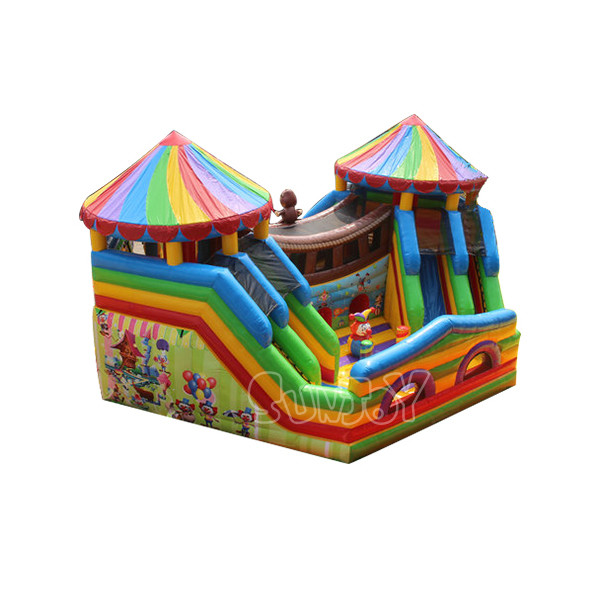 10*10*7m Inflatable Play Park Bouncy Castle Monkey Circus Playground