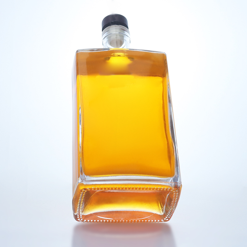 750ml Glass Bottle for Gin Rum Brandy Custom Shape and Cork Stopper Base Material Glass