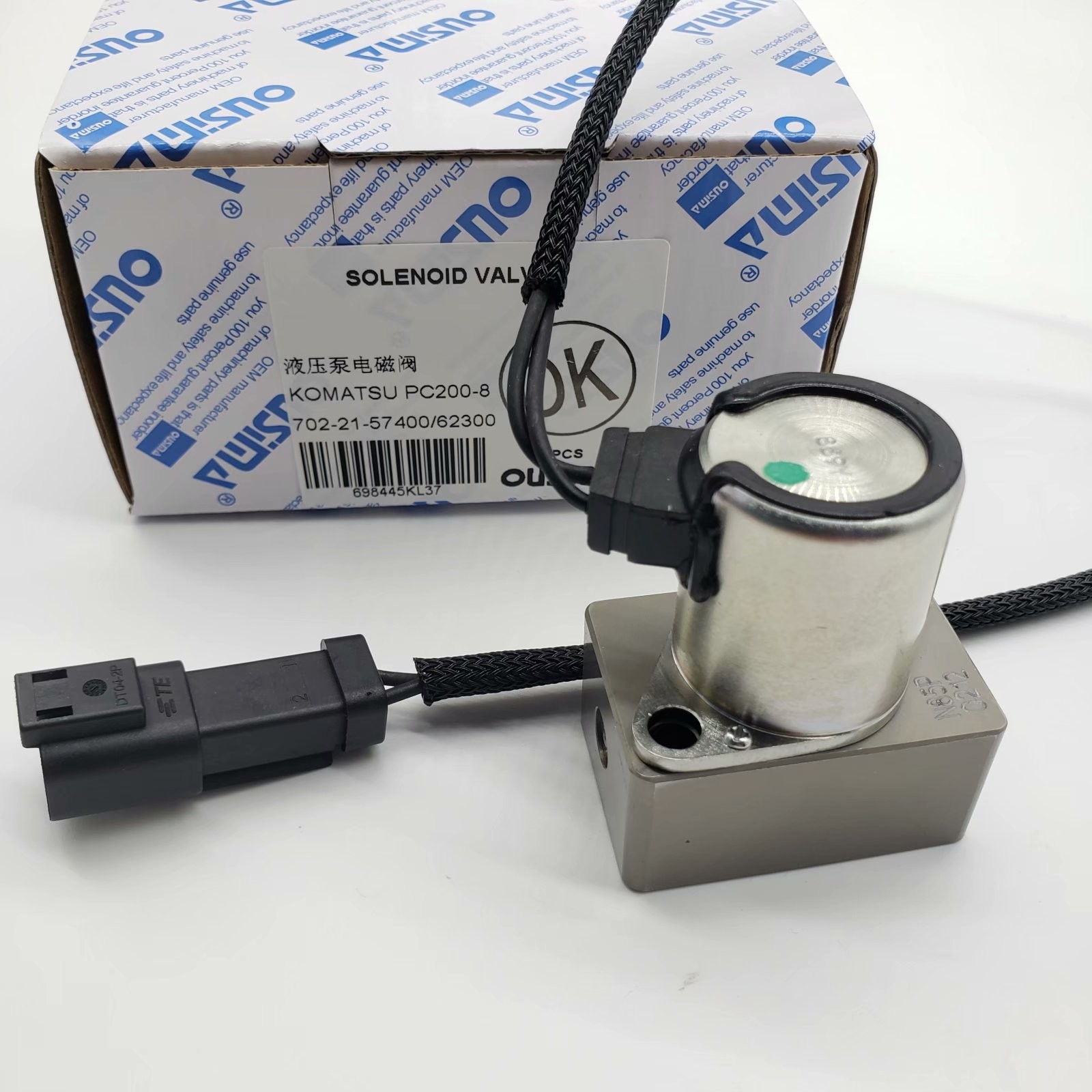 OUSIMA Diesel Engine Spare Parts Excavator 702-21-57400 62300 Solenoid Valve For Komatsu PC200-8