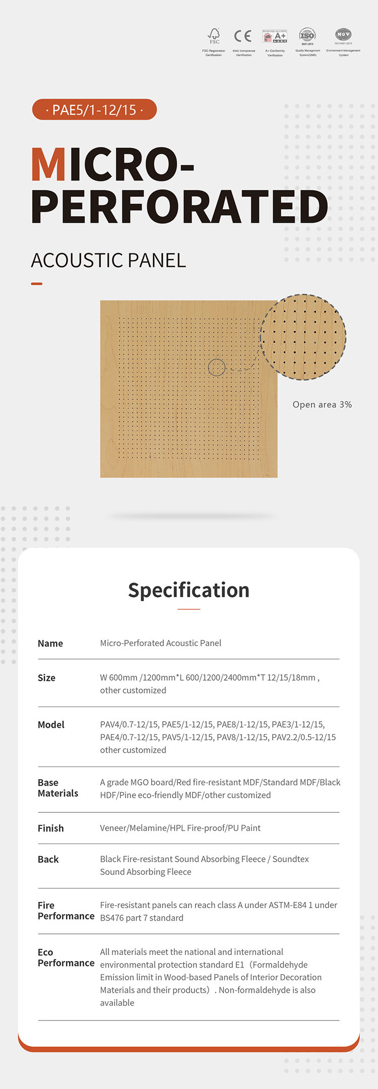 Premium Finish Micro Perforated Acoustic Wood Panels for Office Interiors