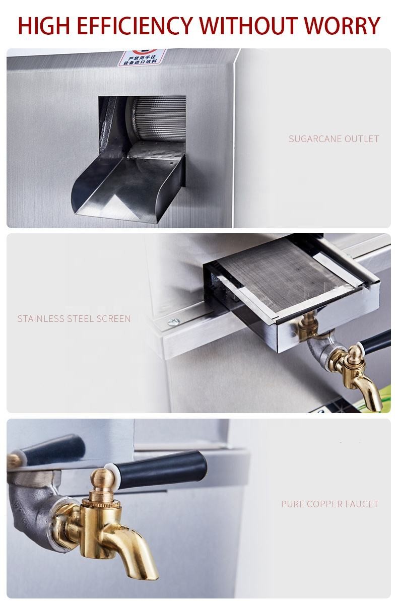 Factory direct sales electric sugarcane juicer machine commercial Stainless steel sugar cane machine