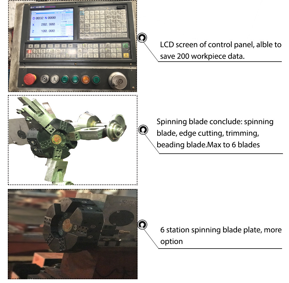 Industrial Metal Spinning Machine For Stainless Steel Utensils Kitchenware