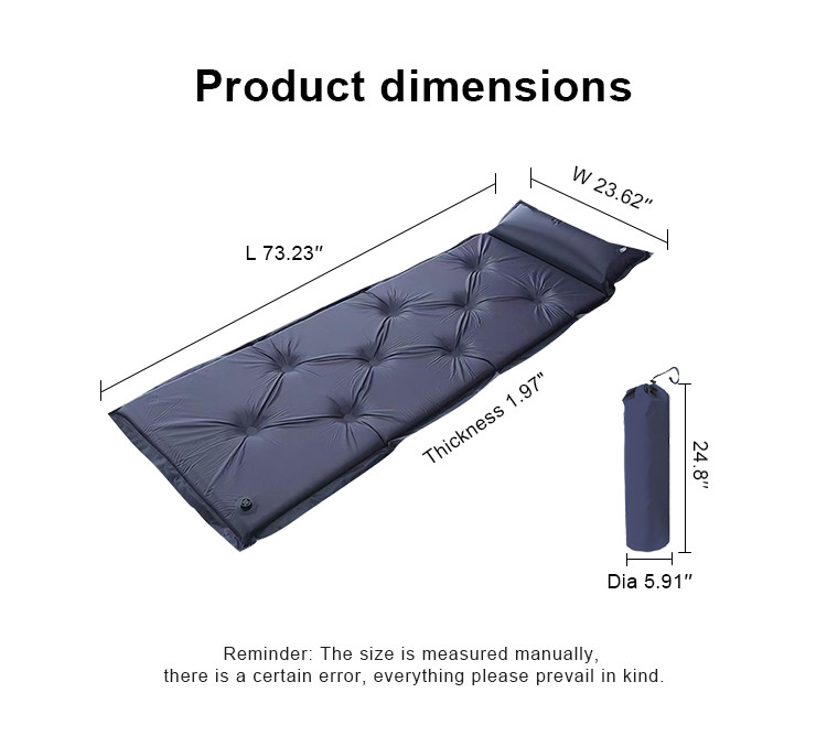 Pad Thick Self Inflating Sleeping Pad Comfortable Self Inflating Mats With Pillow