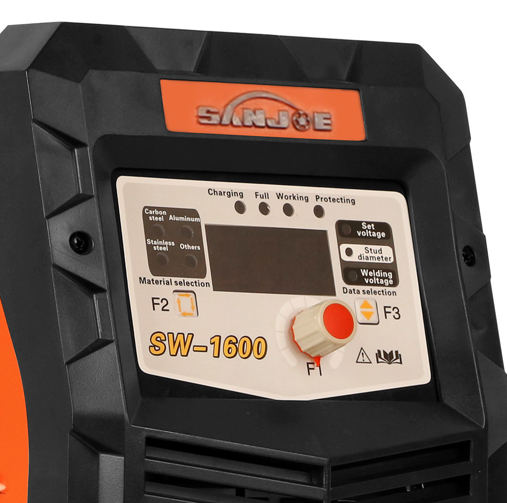 Sanjoe Brand Stud Welding Machine 1600w Digital Single Phase 20.2kg Weight 220V