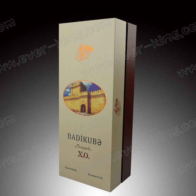 Cardboard Magnetic Single Glass Bottle Wine Box Custom Sized