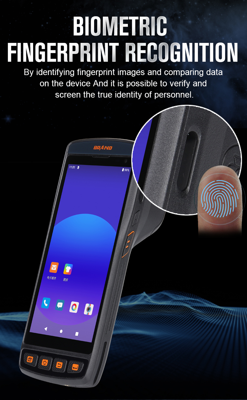 Android 11 PDA Android Industrial Handheld Terminal Rugged Pda Built-In Printer Barcode Scanner