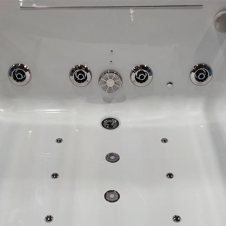 70 Inch 2 Person Corner Whirlpool Bathtub Freestanding With Shower Luxury
