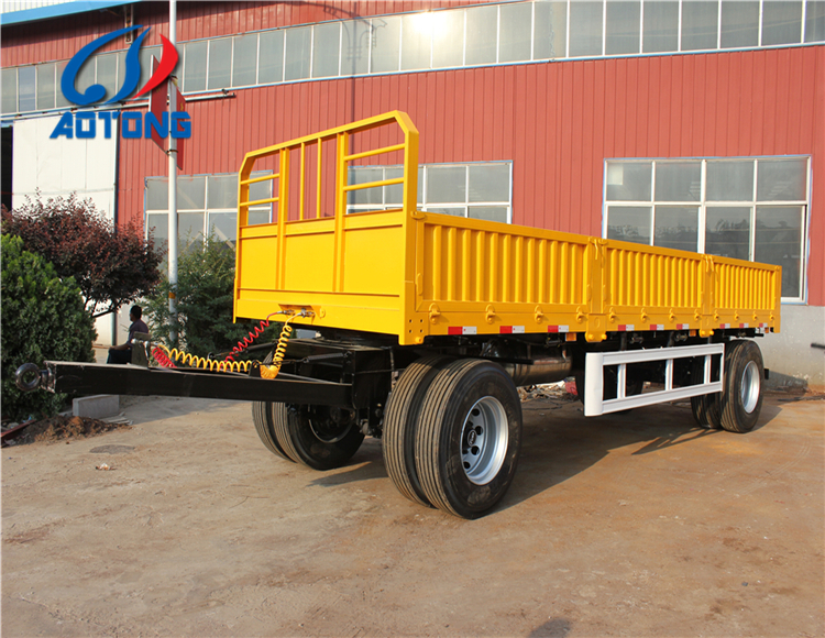 Drawbar Turntable Full Type Trailer with 50T Max Payload and Optional Logo Printing