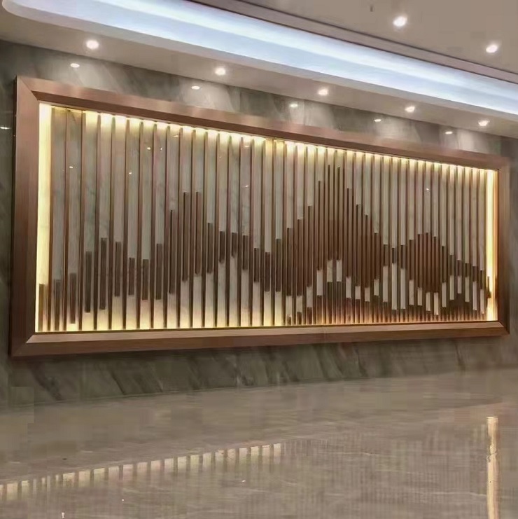 Metal luxurious hotel use floor to ceiling room dividers wall partition