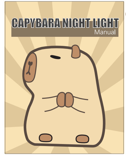Funny Cartoon Capybara Night Light Tap Control 1200mAh Rechargeable Sleeping Night Light With 7 Changeable Color