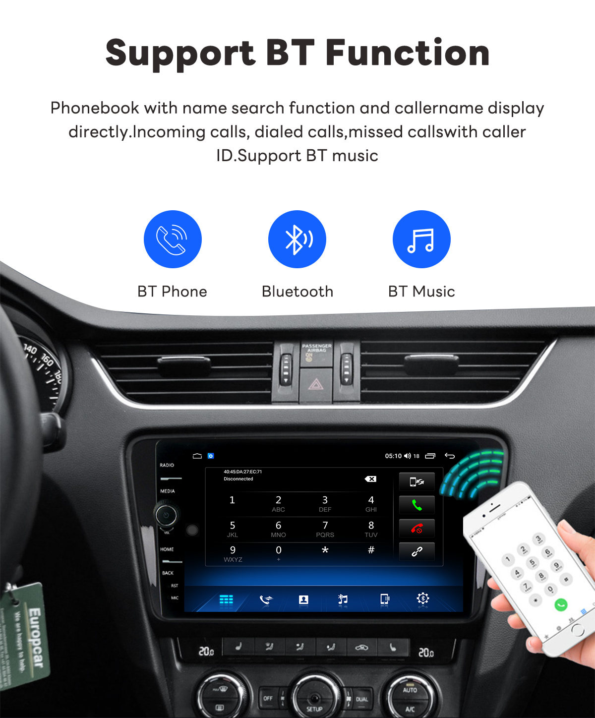 2 32G Knob QLED Android 10 Car Audio 9/10inch Universal Radio 1280*720 Carplay GPS Navigator
