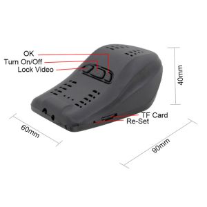 Wifi Car DVR Dash Camera Video Recorder Camcorder Dual Camera Lens Hidden Mini