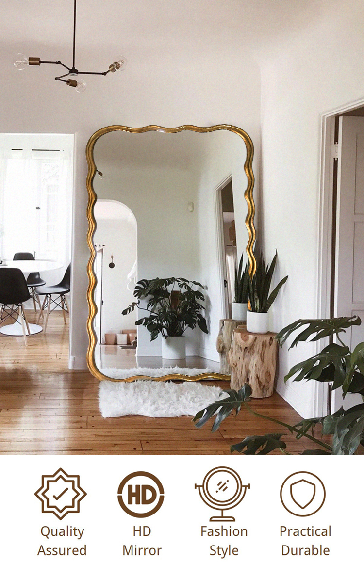 Customized Floor Length Oversized Floor Mirror Wooden Frame 71x32
