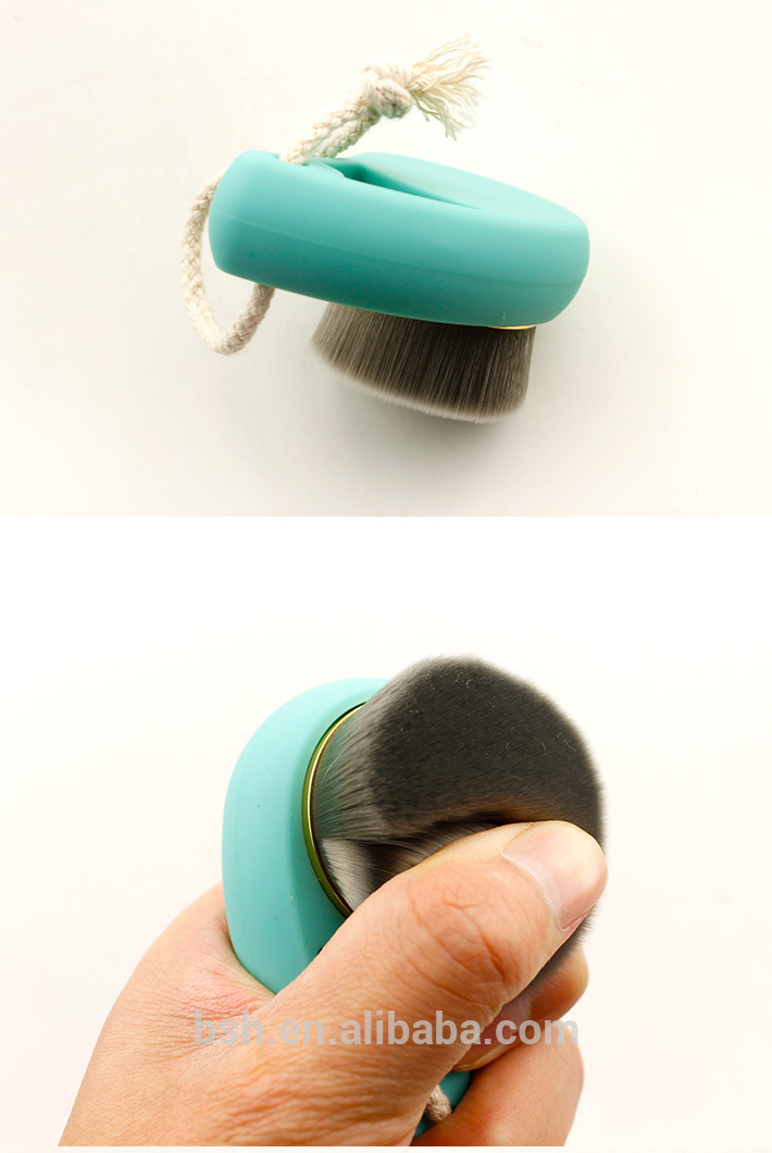 Bamboo Carbon Fiber Hand Face Brush Remove Blackheads For Make Up