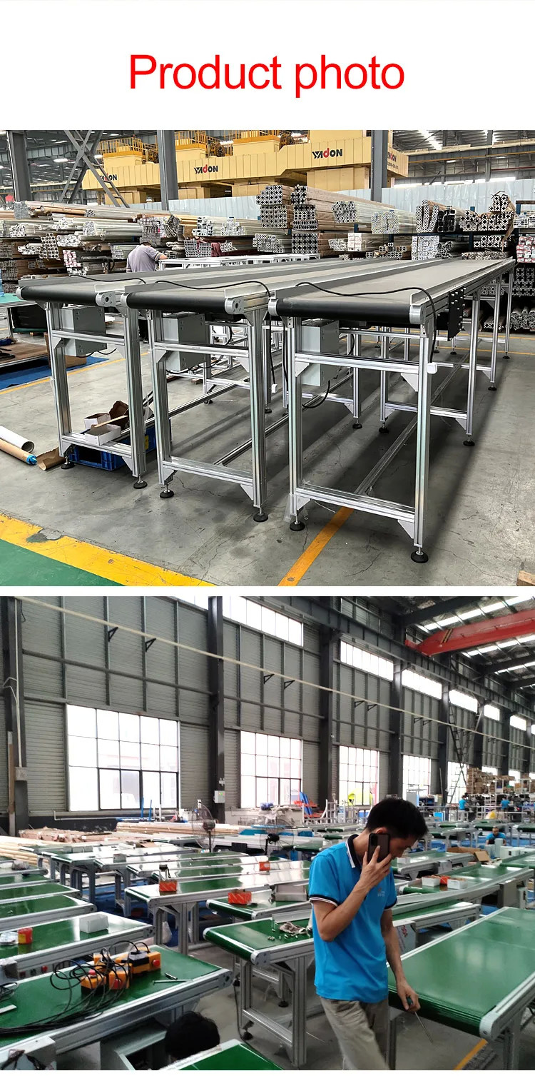Aluminium / Steel Frame Straight Belt Machines Modular Belt Conveyor For Production Line