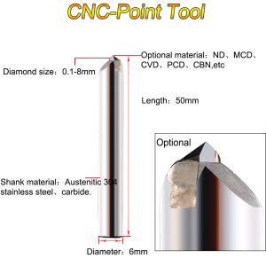 Buy cheap 60mm Shank CVD ND Diamond Point Tool Milling Cutter from wholesalers