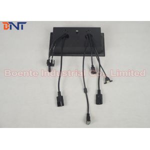 Square Corner Desk Pop Up Sockets with Bottom Conection Cable length 30 ~ 50 cm
