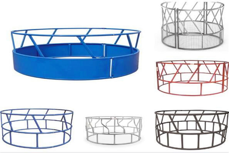 2m Steel Pipe Anti Rust Galvanized Hay Feeder Round For Cattle / Horse