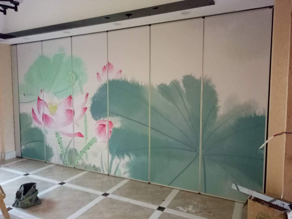 Sound Proof Partitions Sliding Mobile Restaurant Partition Wall Aluminium Components