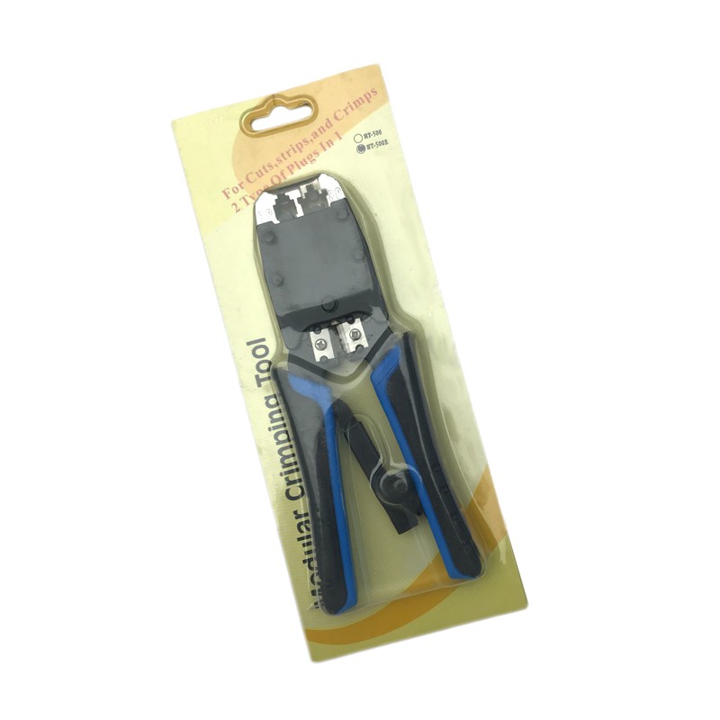 Kico 500R Modular Crimping Tool 8P8C/RJ-45 6P6C/RJ-12 6P4C/RJ-11 Connectors Plug for Cuts Strips and Crimps
