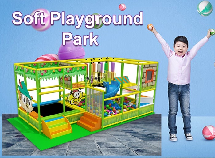 Adventure Park Wooden toys Soft Playground park Children Play Area 300W