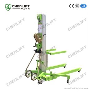China Portable Manual Material Lift with Swivel Locks Manually operated on sale